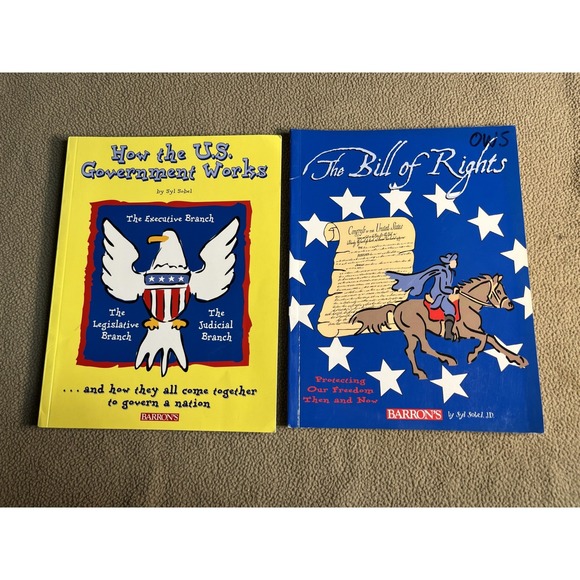 Barron'S Other - Barron How the US Government Works The Bill of Rights Kids Educational Books Lot